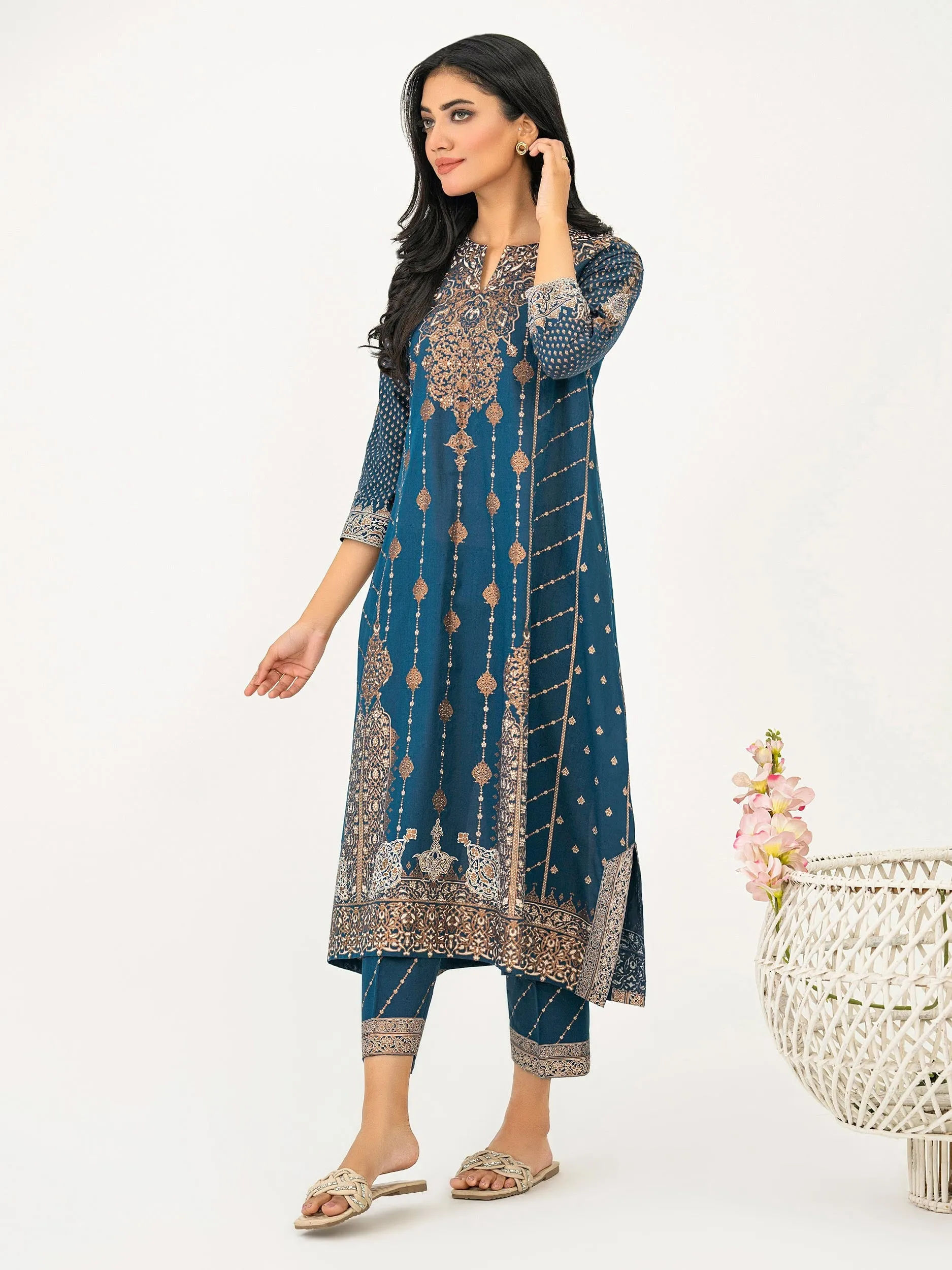2 Piece Lawn Suit-Paste Print (Pret)