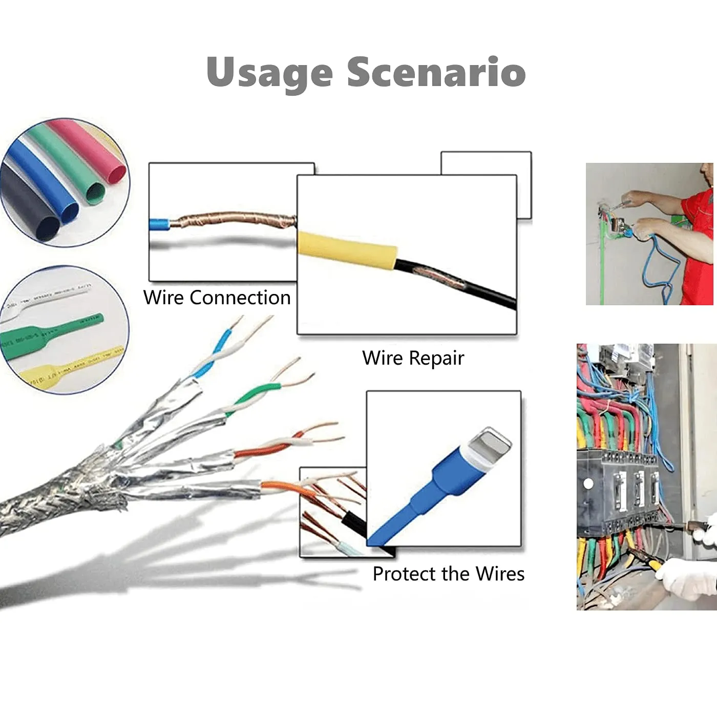 530 Pcs Heat Shrink Tubing Insulation Assorted kit