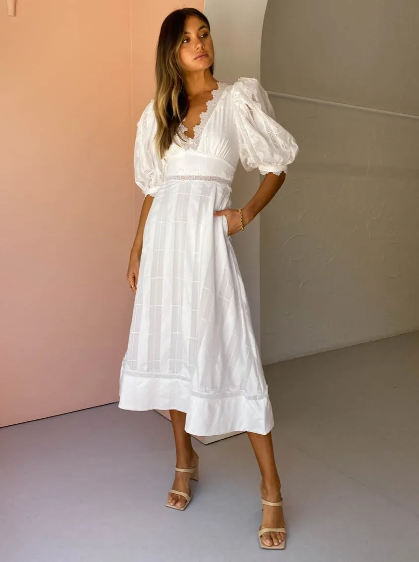 Acler Grampian Dress in Ivory Check