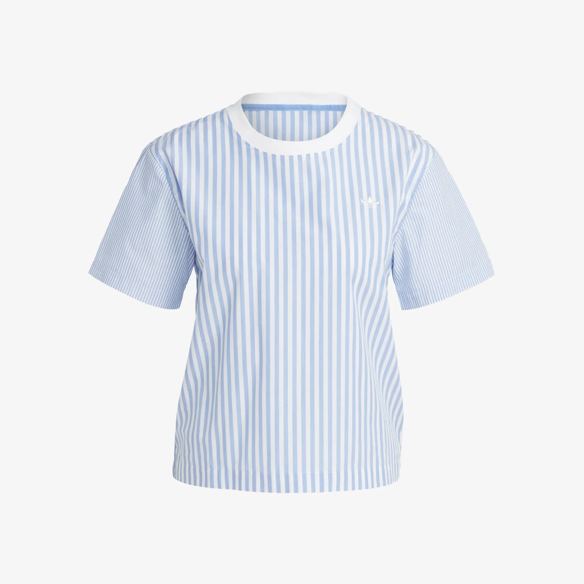 Adidas Originals | WMN'S PREMIUM ESSENTIALS POPLIN TEE  { WHITE/BLUE