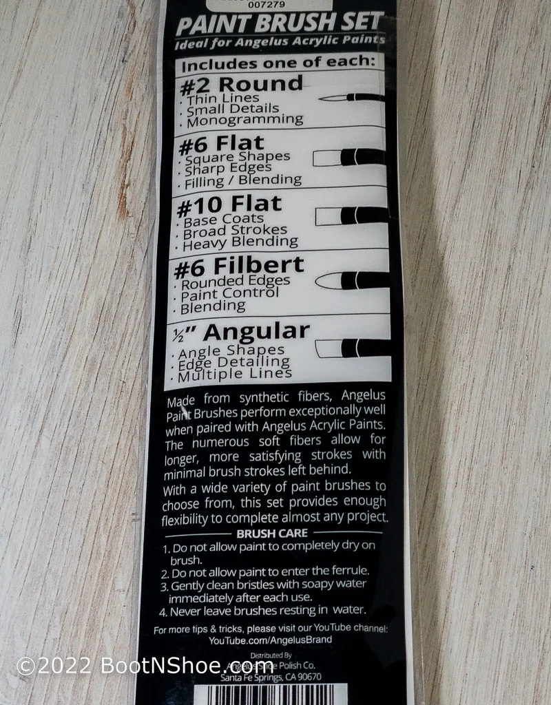 Angelus 5 Brush Assortment