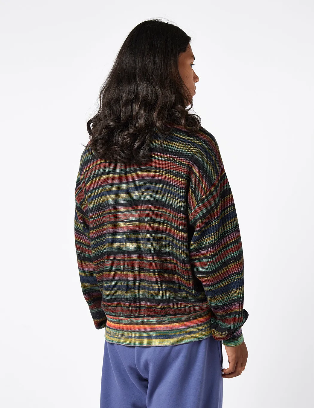 Aries Space Dye Problemo Knit (Organic) - Multi Blue