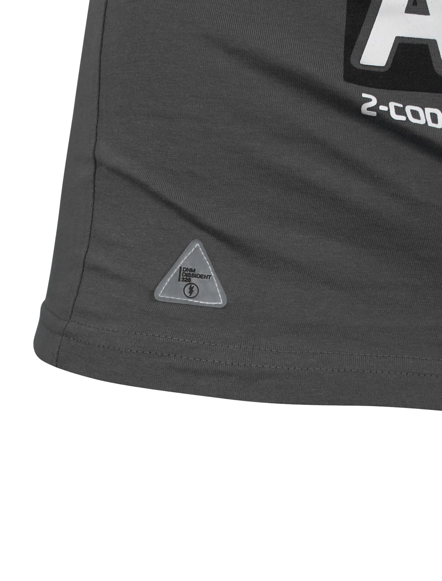 Arrow Crane Motif Print T-Shirt in Raven Grey - Dissident