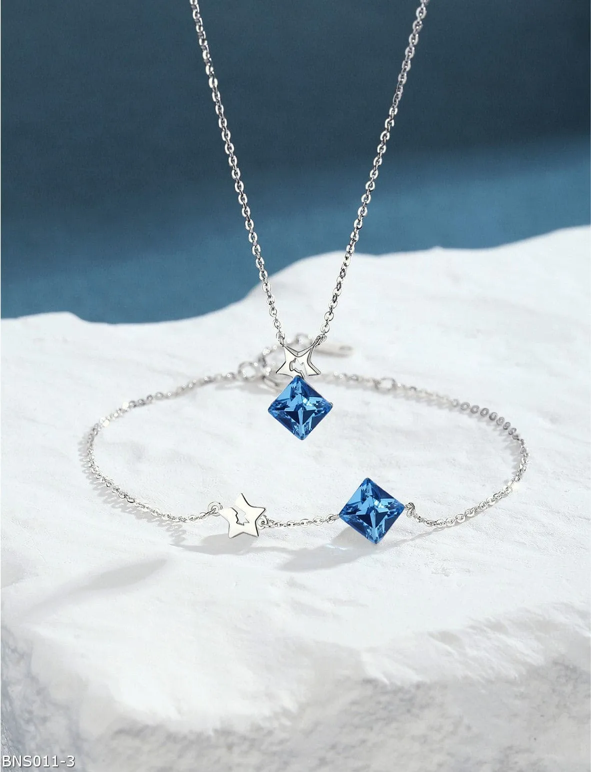 Austrian crystal summer evening star necklace