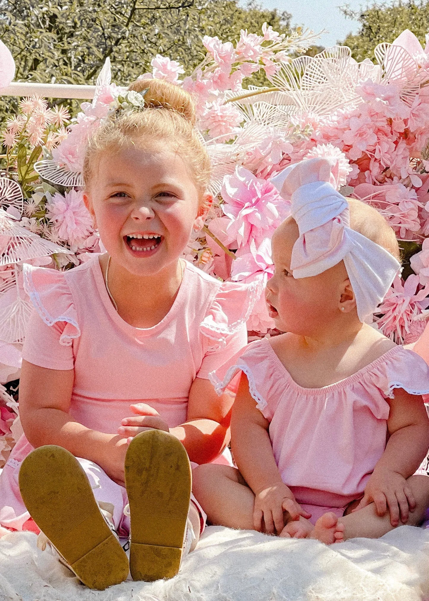 BABY PINK TWIRLY GIRL DRESS