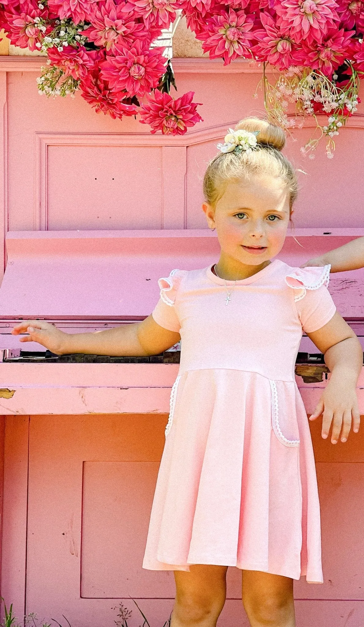 BABY PINK TWIRLY GIRL DRESS