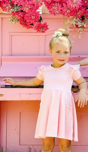 BABY PINK TWIRLY GIRL DRESS
