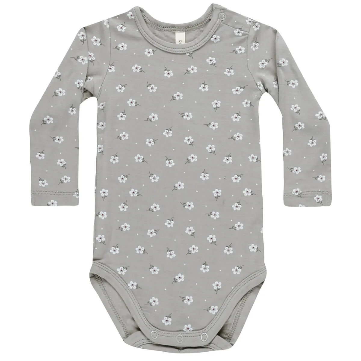 Bamboo Bodysuit in Blue Ditsy by Quincy Mae