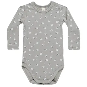 Bamboo Bodysuit in Blue Ditsy by Quincy Mae