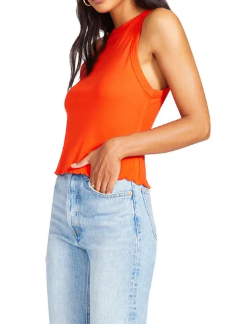BB Dakota X Steve Madden Heart Race Top- Hibiscus Red