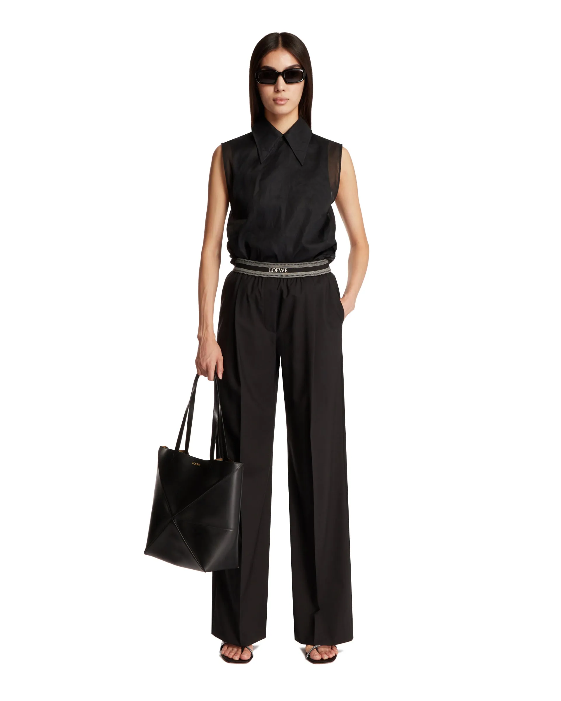 Black Elasticated Trousers