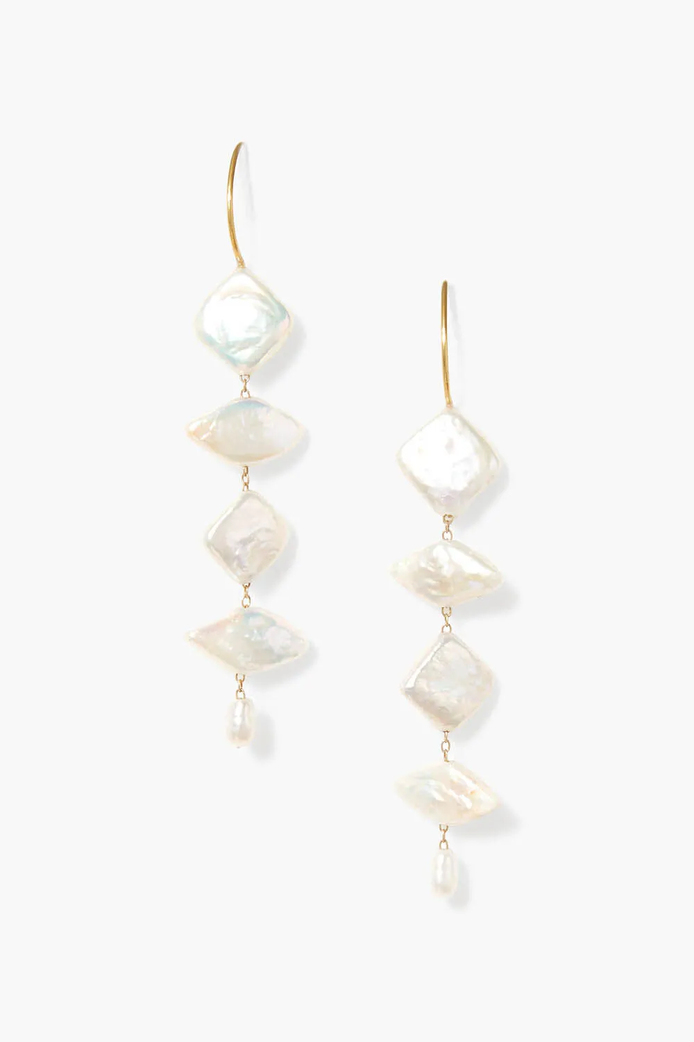 Brisa Earrings White Pearl