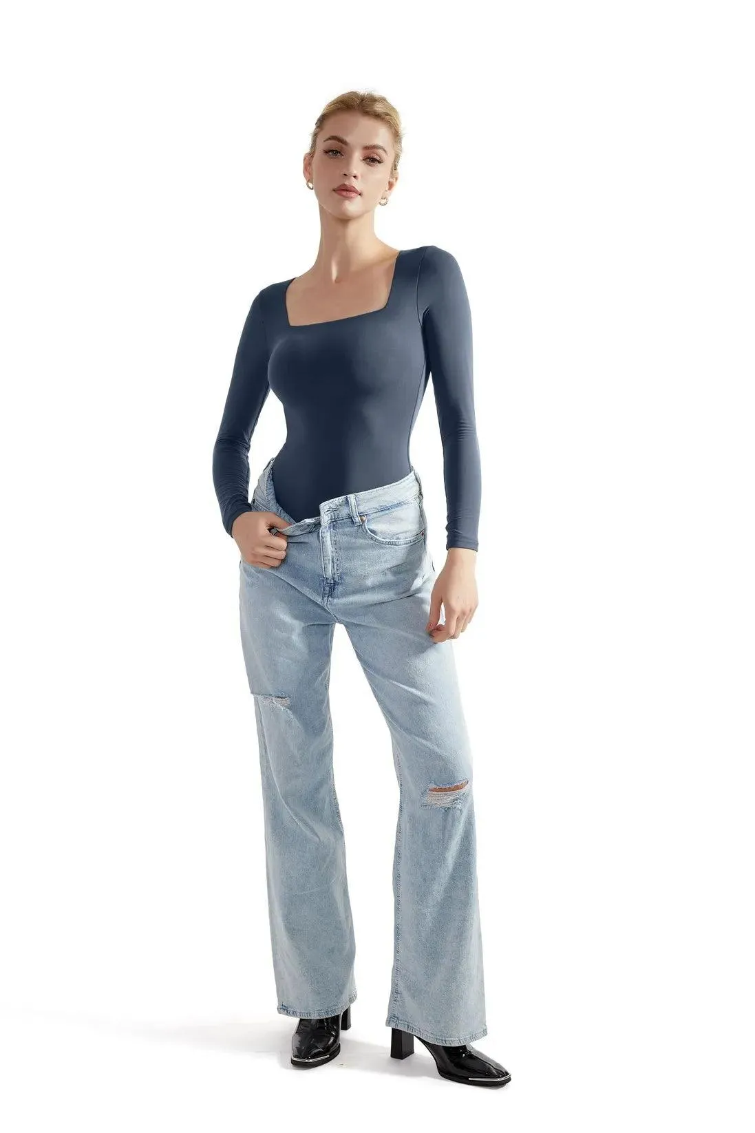 Buttery Soft Square Neck Bodysuit - Long Sleeve