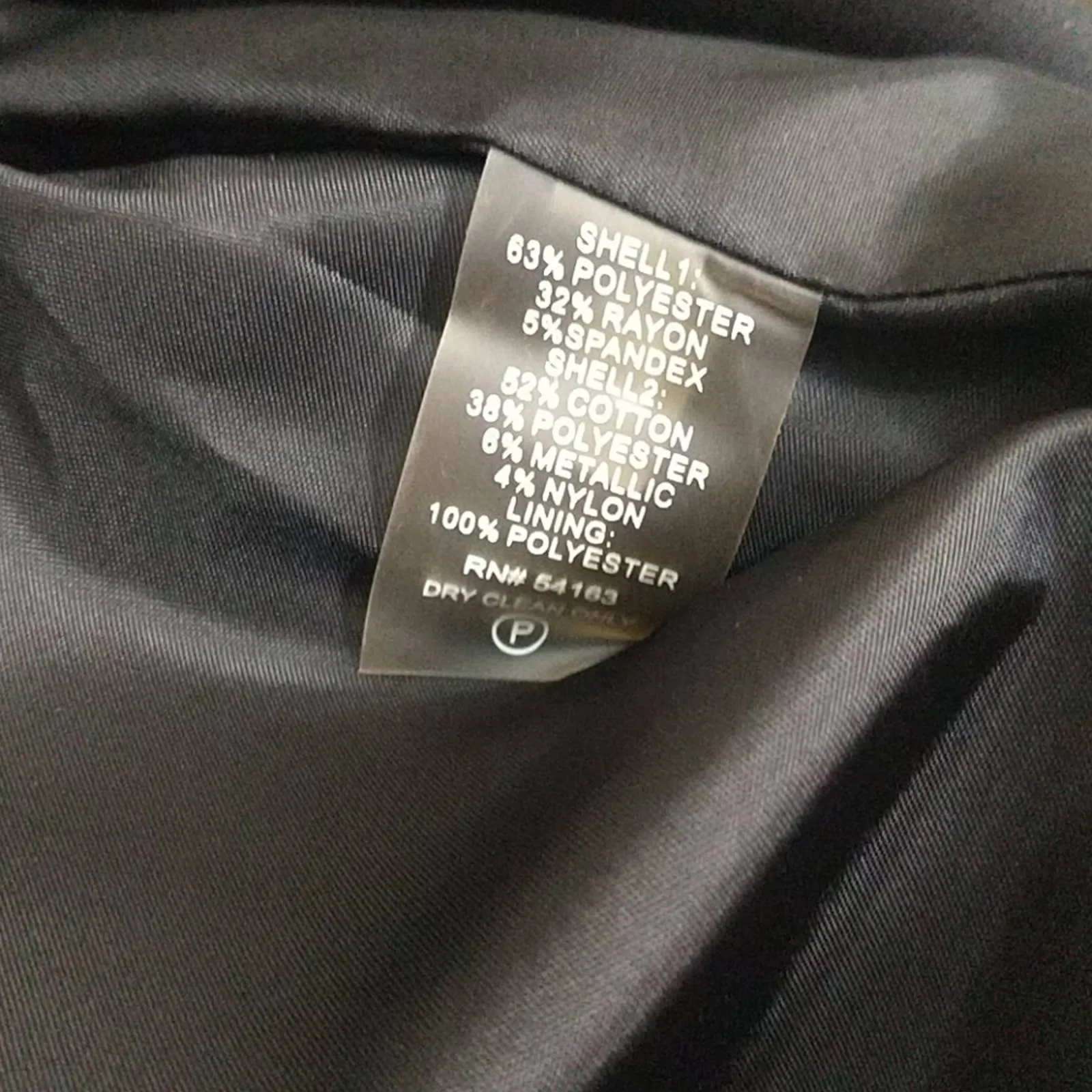 Calvin Klein Zipper Blazer Jacket 8 Black Gold