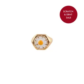Dainty Daisy Signet Ring - Sample