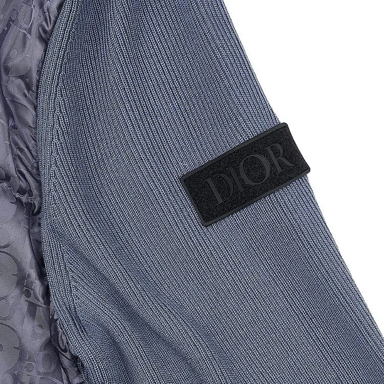 Dior Oblique Blouson Anthracite Grey Wool Knit