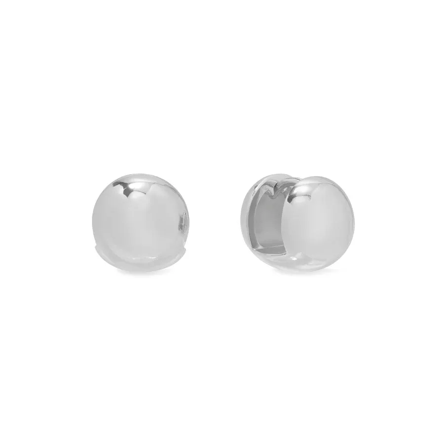 Dome Silver 11mm Earrings