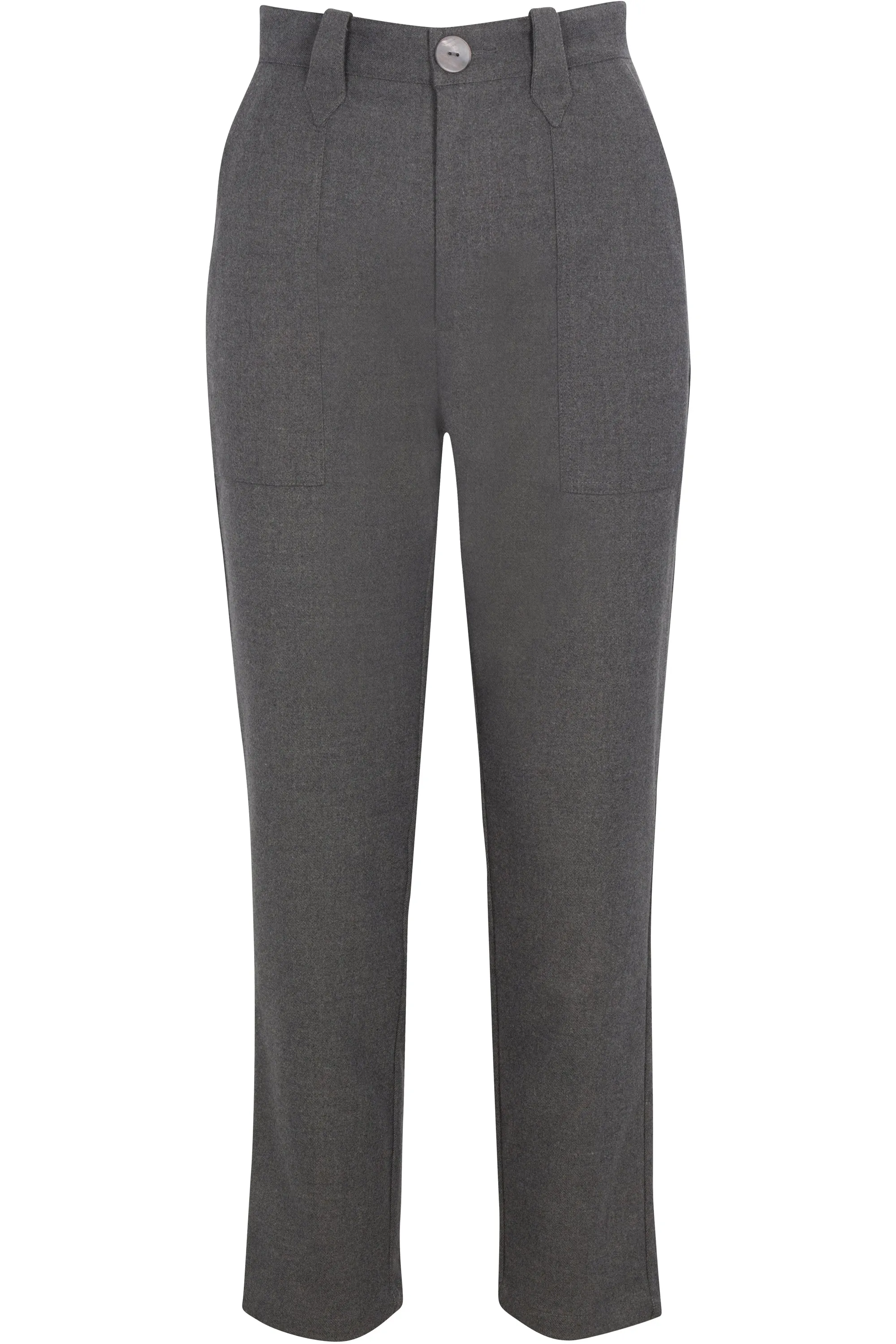 Face cut out Trousers Dark Gray