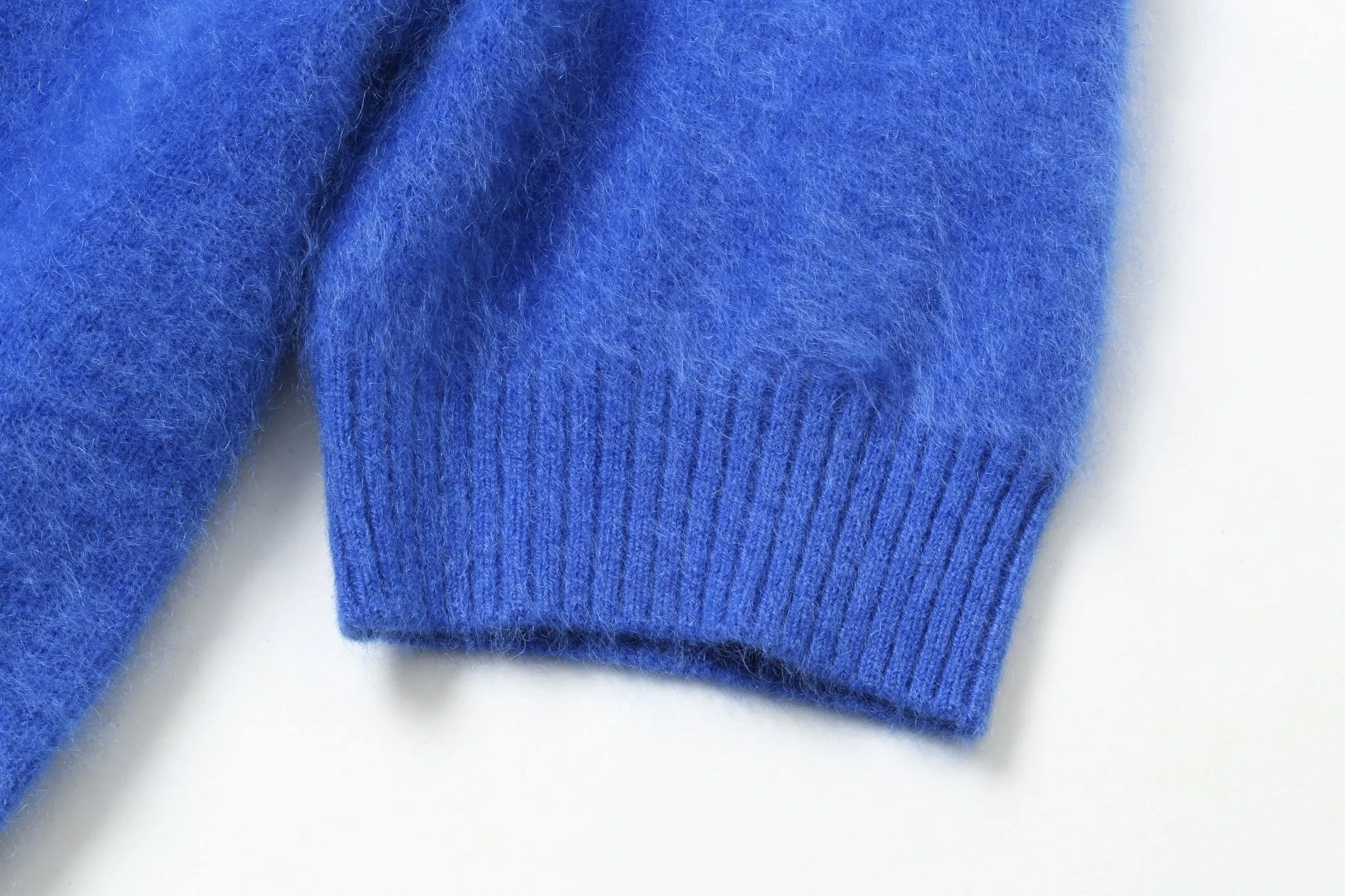 Fleecy Short-Sleeved Brushed Cashmere Top