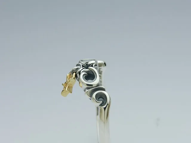 Flick Baphomet 18K Gold Combi Ring