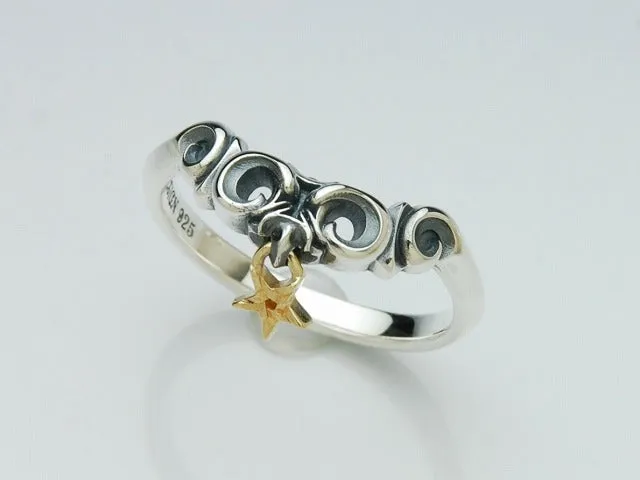 Flick Baphomet 18K Gold Combi Ring