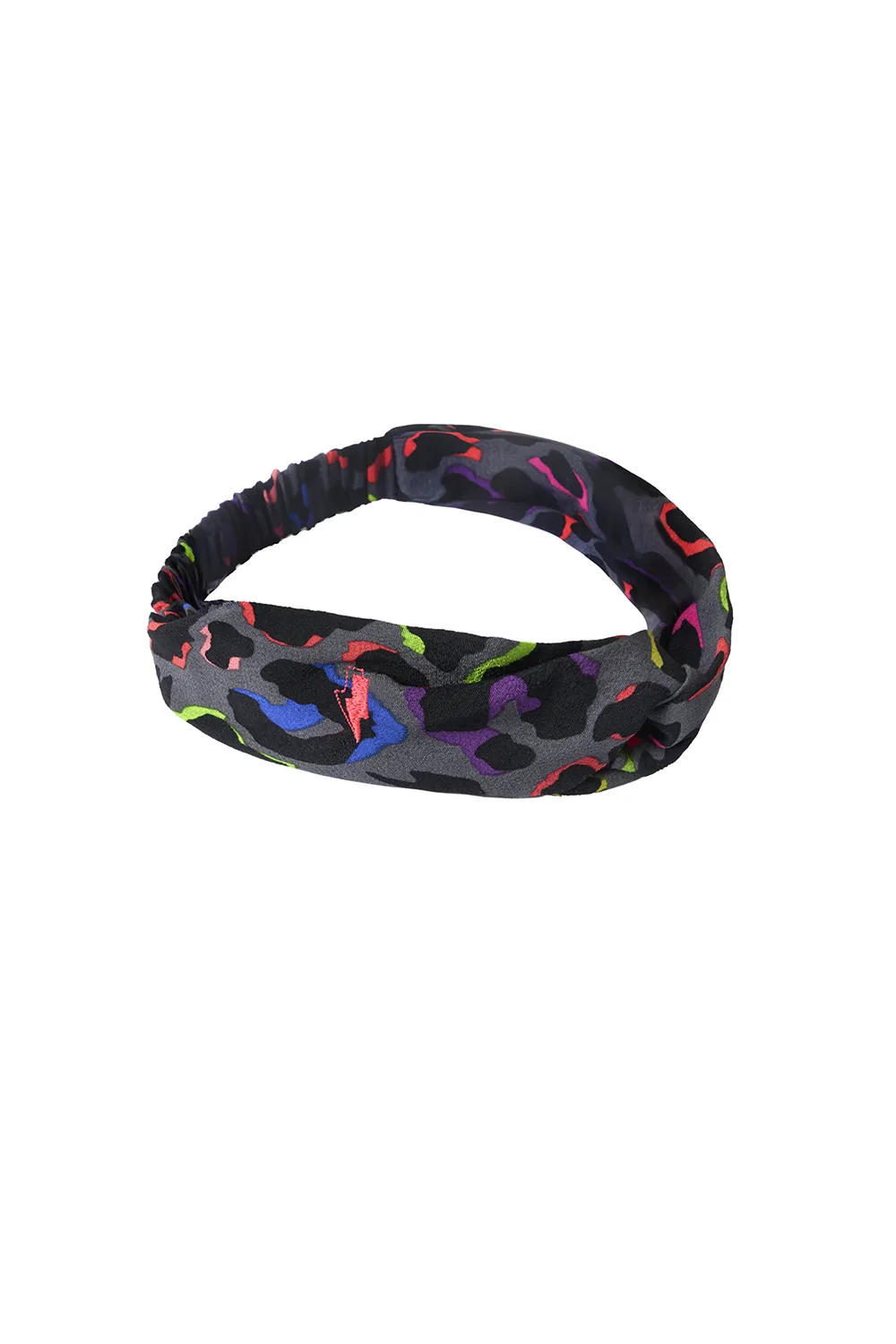 Grey with Rainbow Shadow Leopard Headband