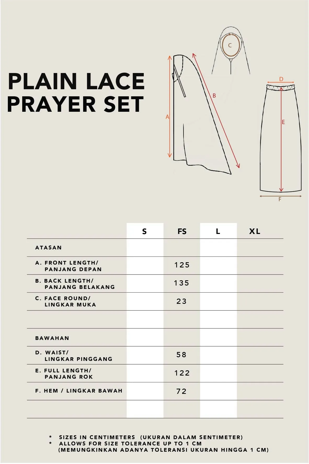 LACE PRAYER SET PLAIN WHITE
