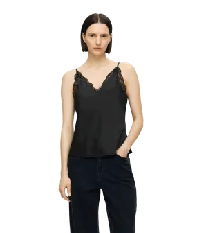 Lace Strap Top - Black