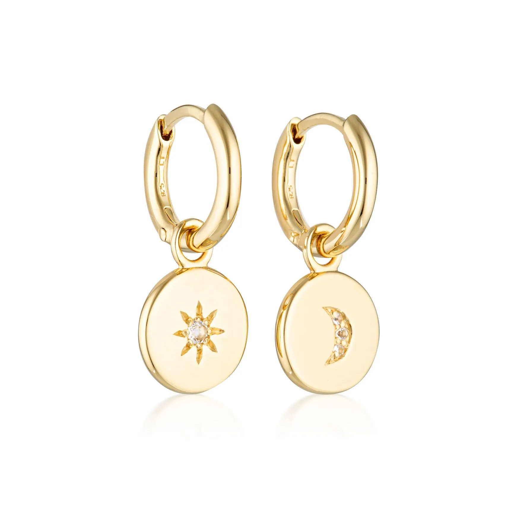 Linda Tahija The Luminaries Hoop Earrings, Gold
