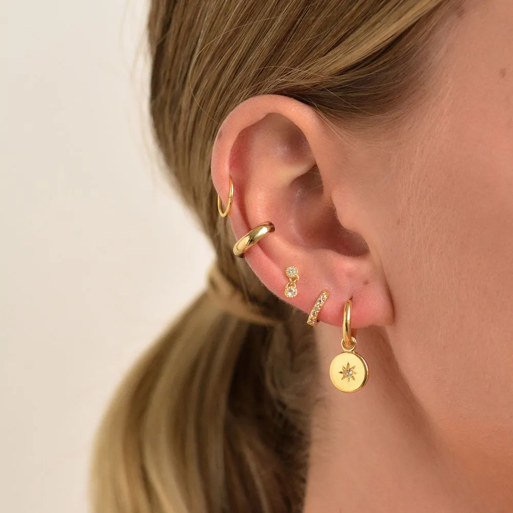 Linda Tahija The Luminaries Hoop Earrings, Gold
