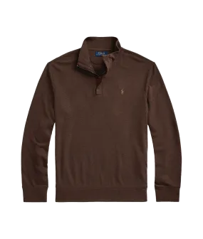 Luxury Jersey Quarter-zip Pullover - Brown