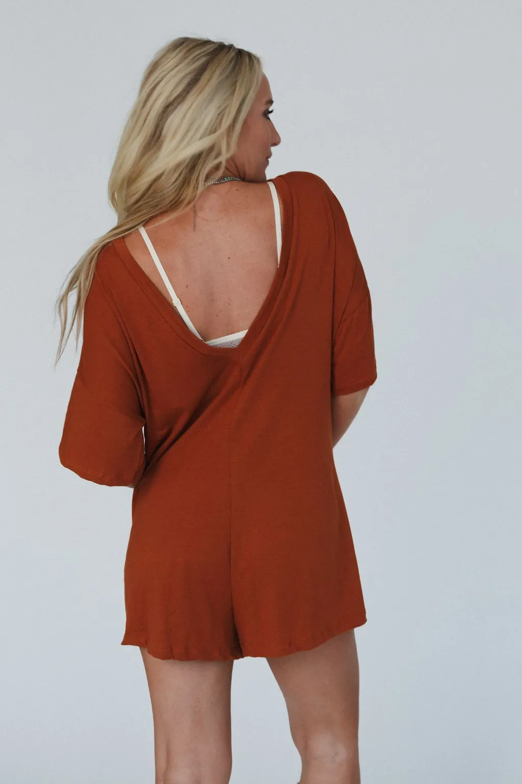 Mellow Mood Romper - Ginger