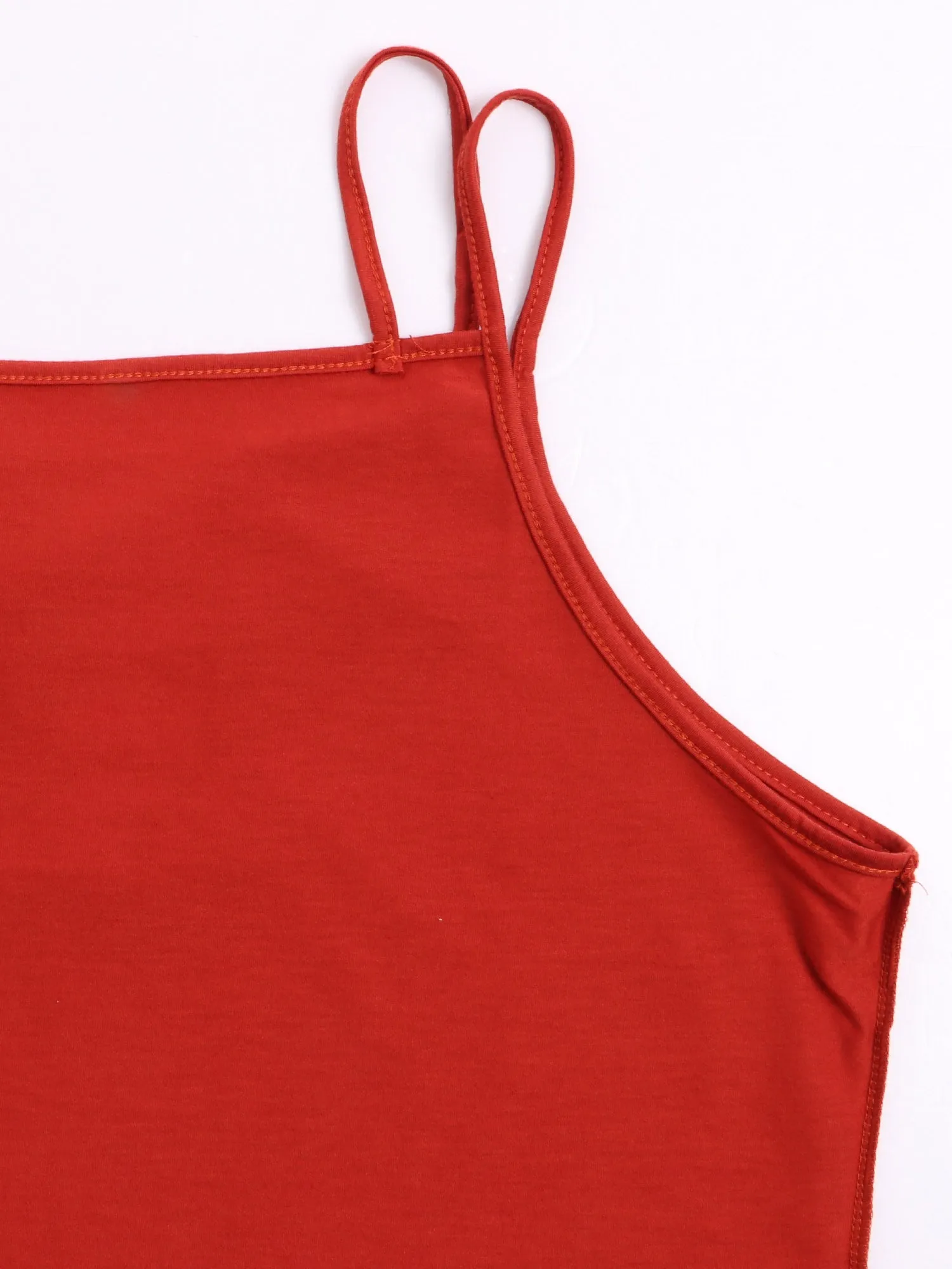 Midsize Neo-Trendy Cutwork Plunge-V Tank Top