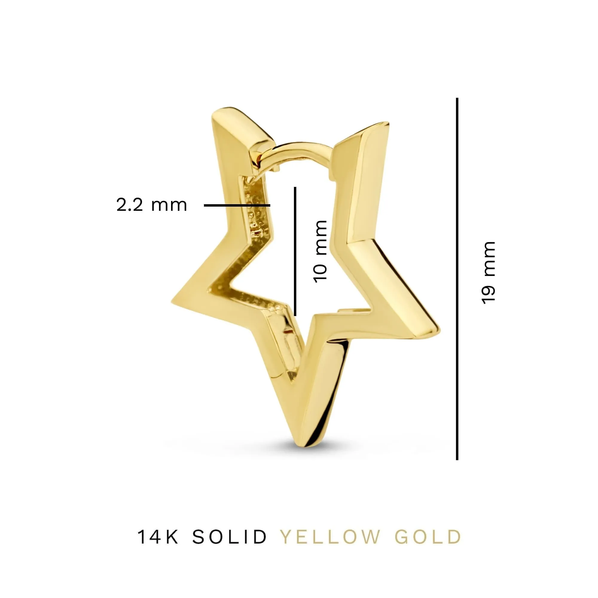 Monceau Juene 14 karat gold star earrings