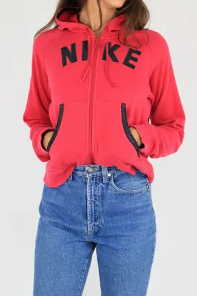 Nike Zip Hoodie Pink Medium