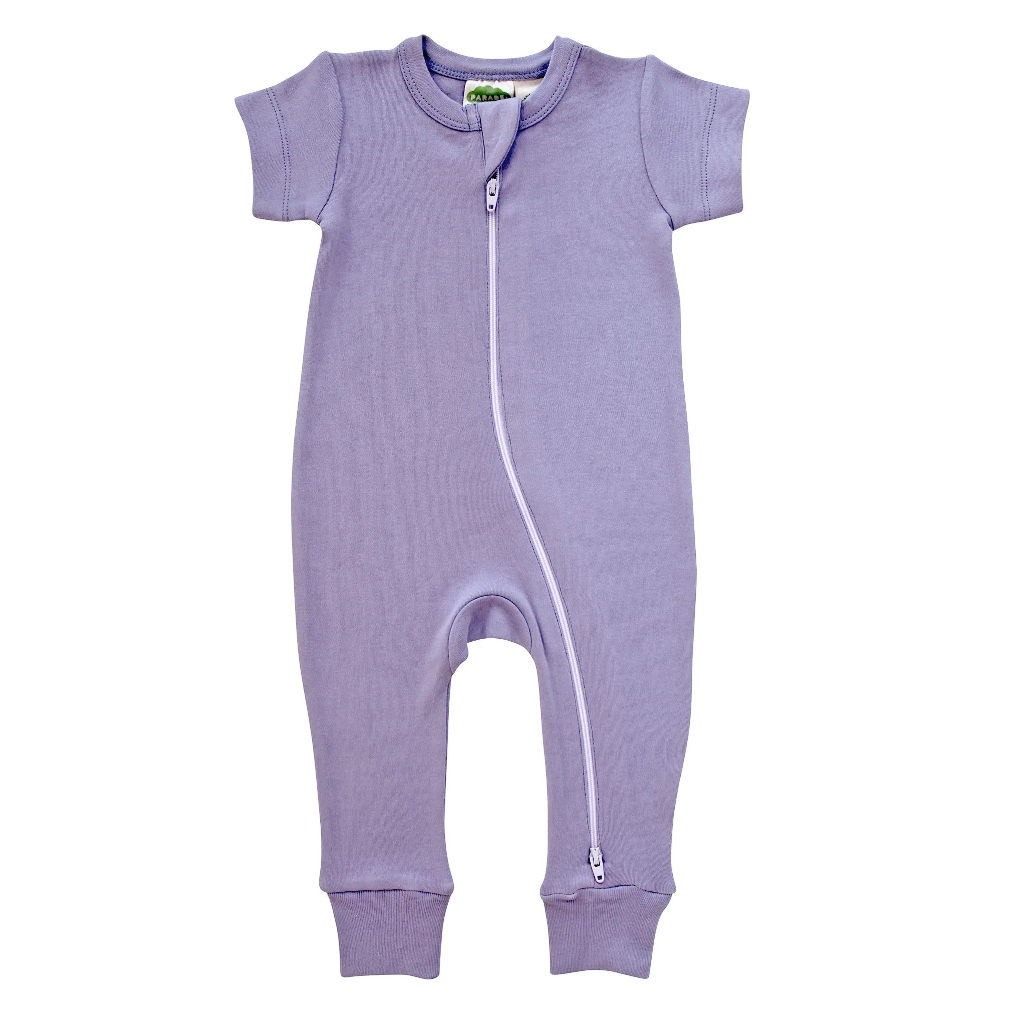 Organic Essential Basics '2-Way' Zip Romper - Short Sleeve