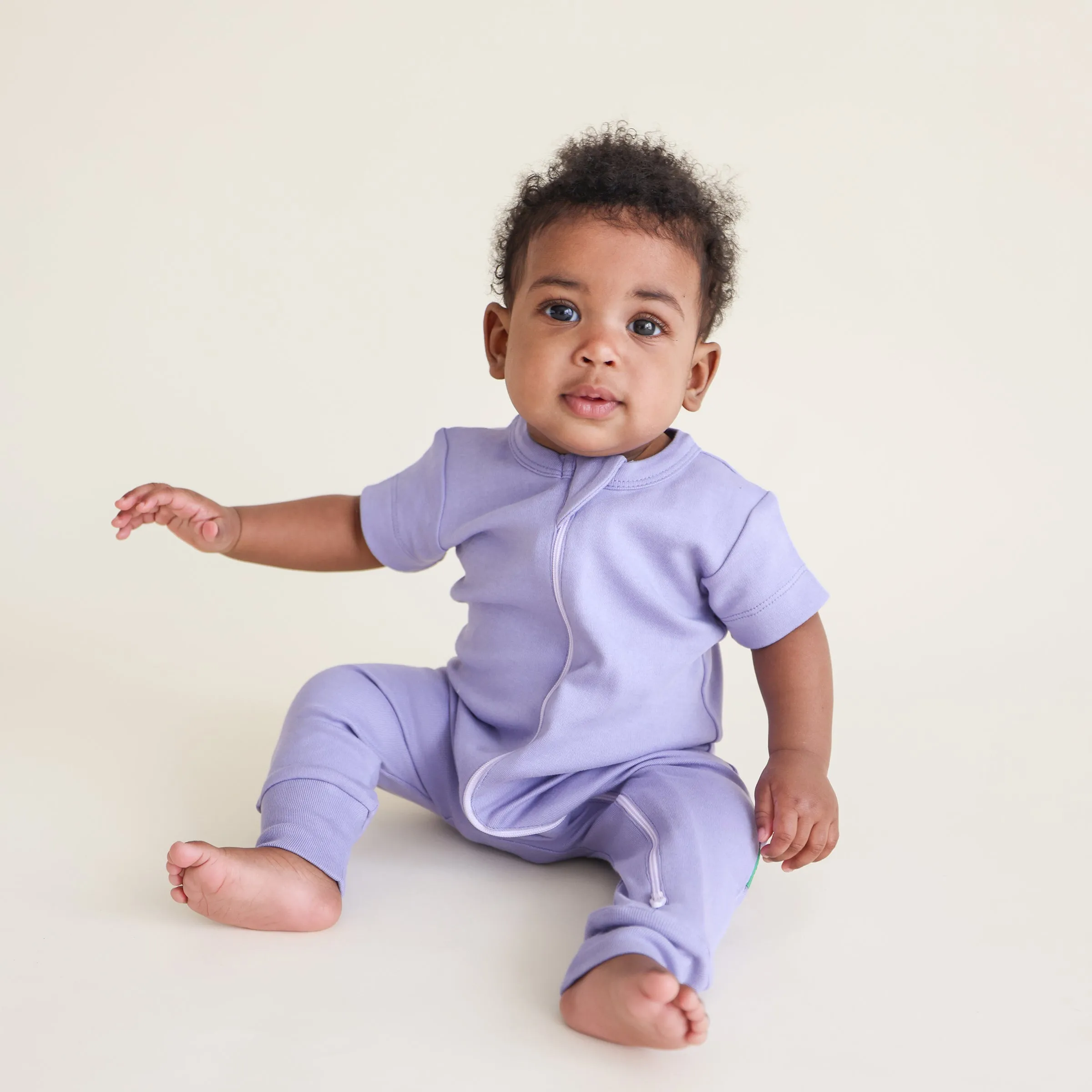 Organic Essential Basics '2-Way' Zip Romper - Short Sleeve
