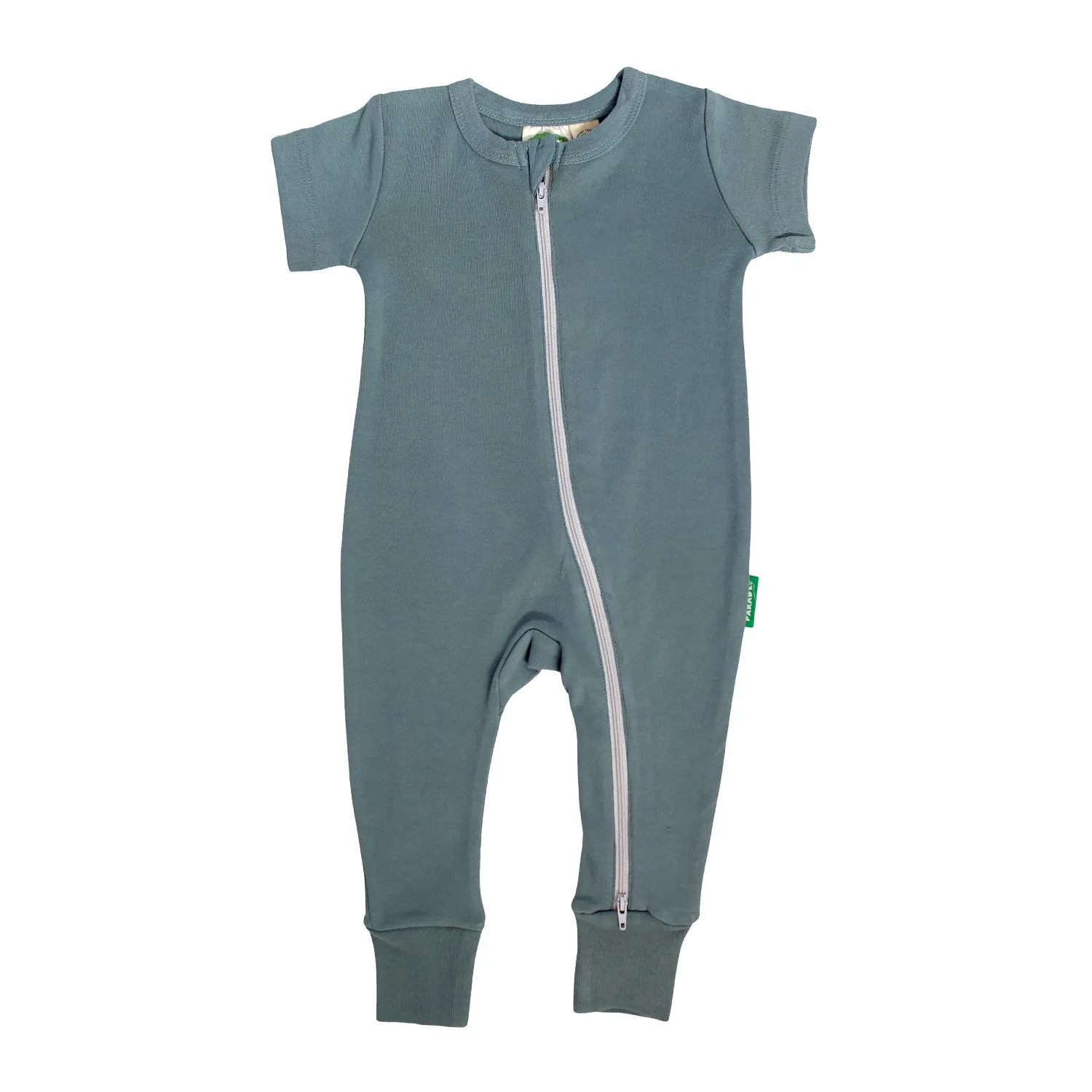 Organic Essential Basics '2-Way' Zip Romper - Short Sleeve
