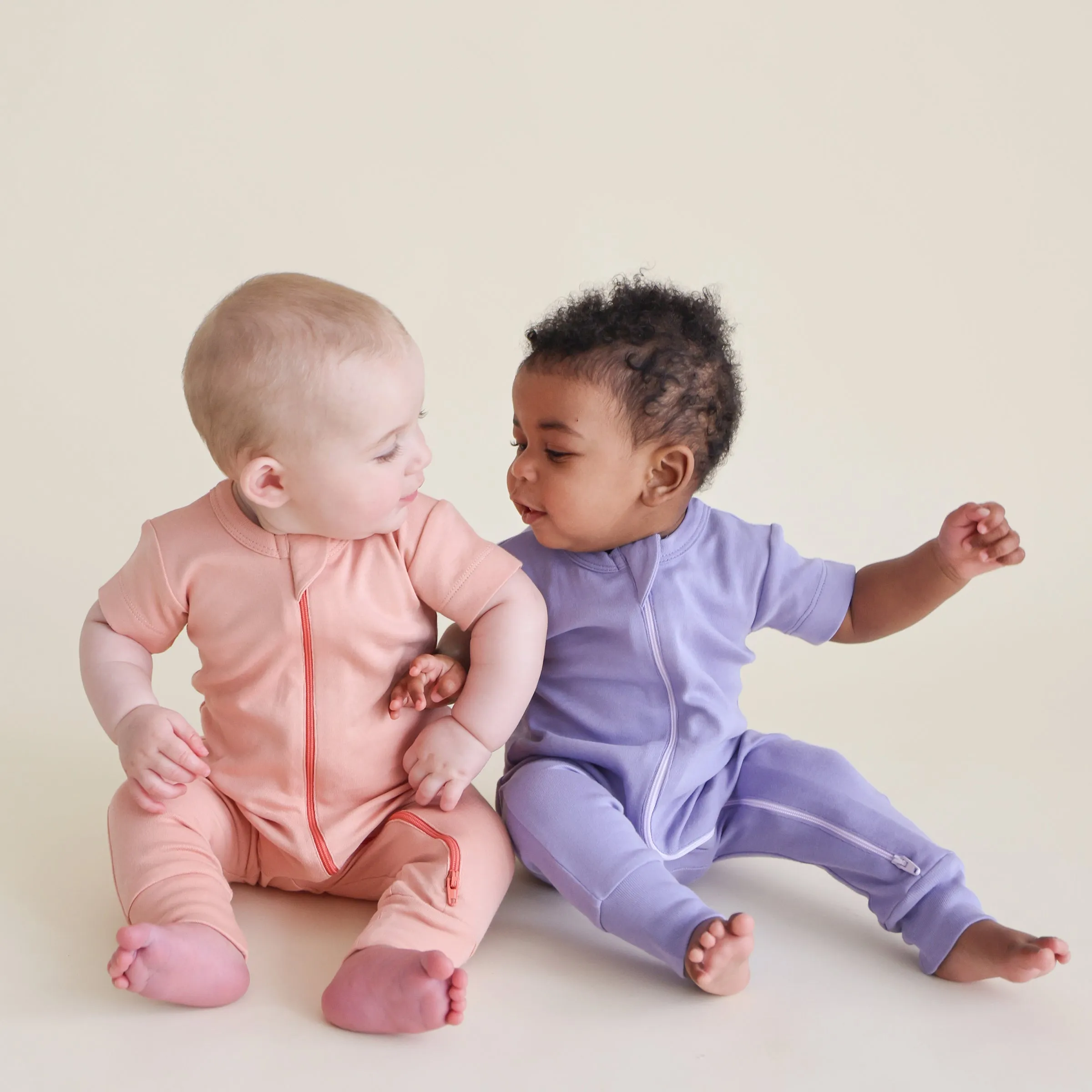 Organic Essential Basics '2-Way' Zip Romper - Short Sleeve