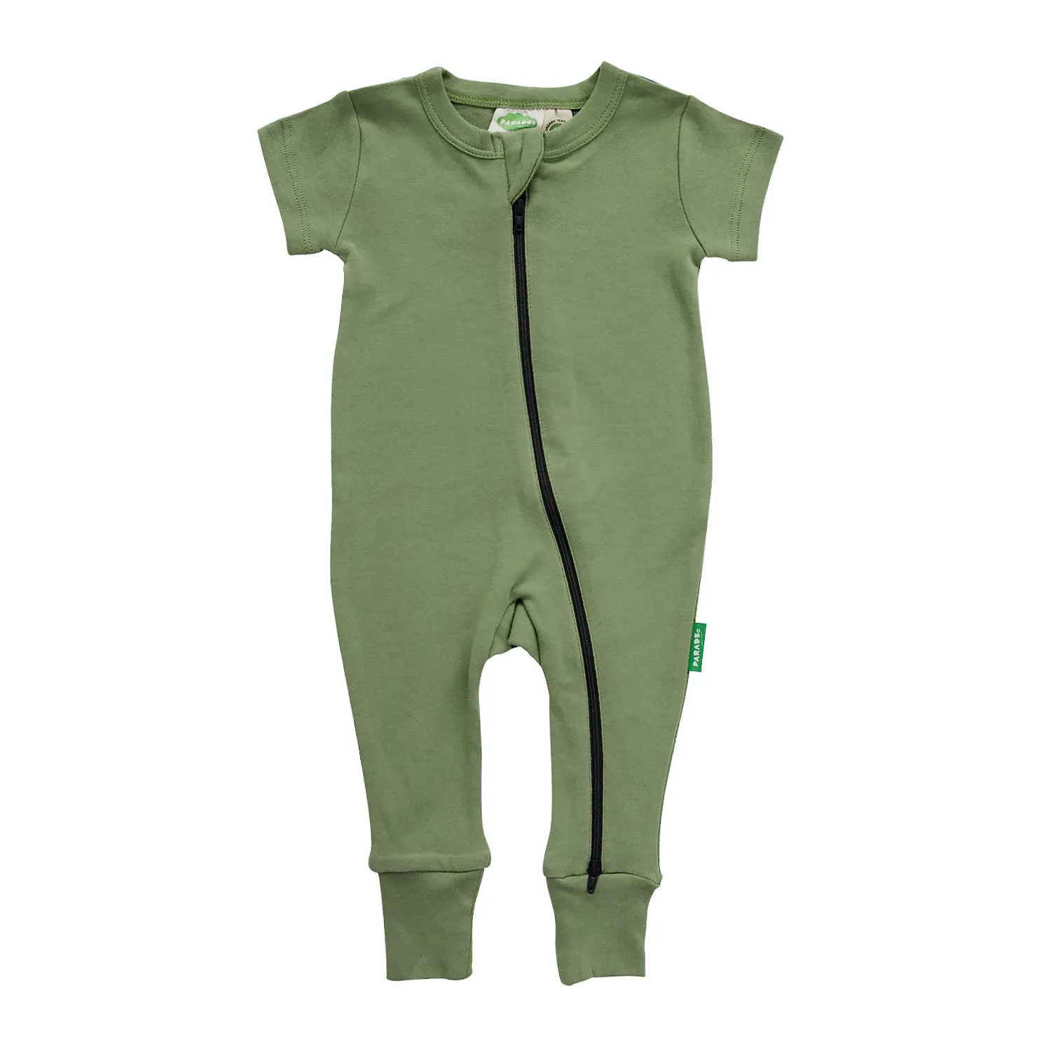 Organic Essential Basics '2-Way' Zip Romper - Short Sleeve