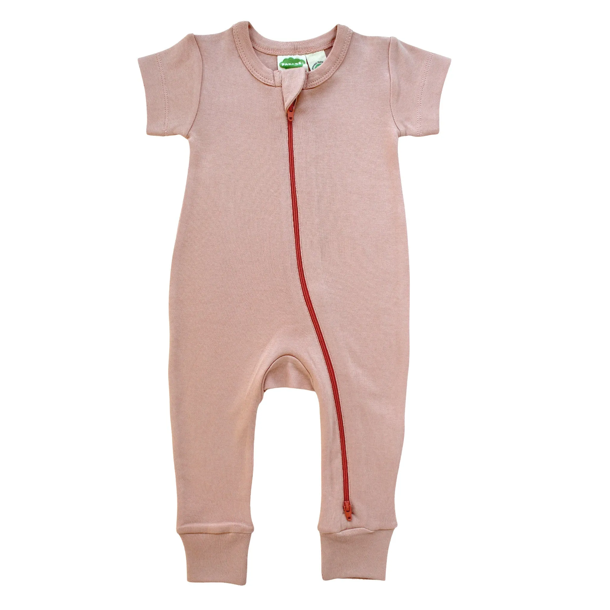 Organic Essential Basics '2-Way' Zip Romper - Short Sleeve