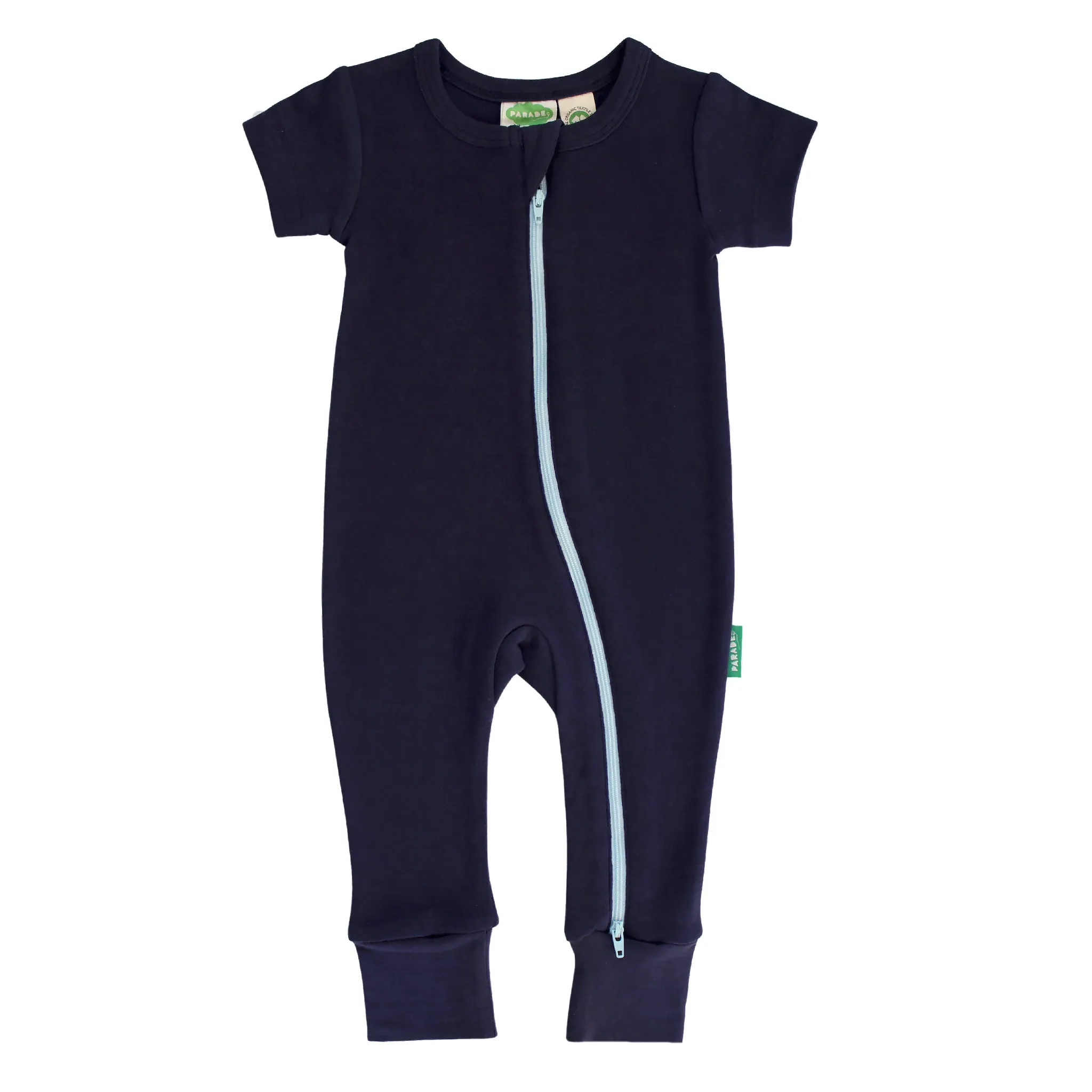 Organic Essential Basics '2-Way' Zip Romper - Short Sleeve