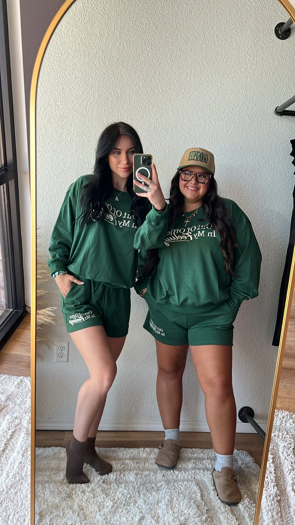 Out of Office Forrest Green Sweat Set