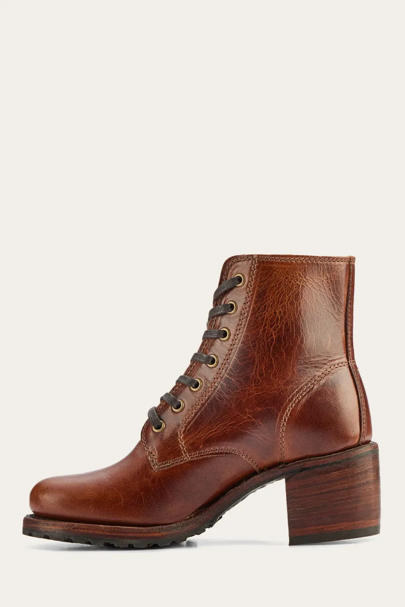 Sabrina 6G Lace Up-Cognac-LTP