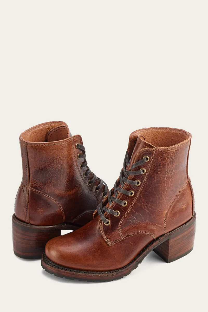 Sabrina 6G Lace Up-Cognac-LTP