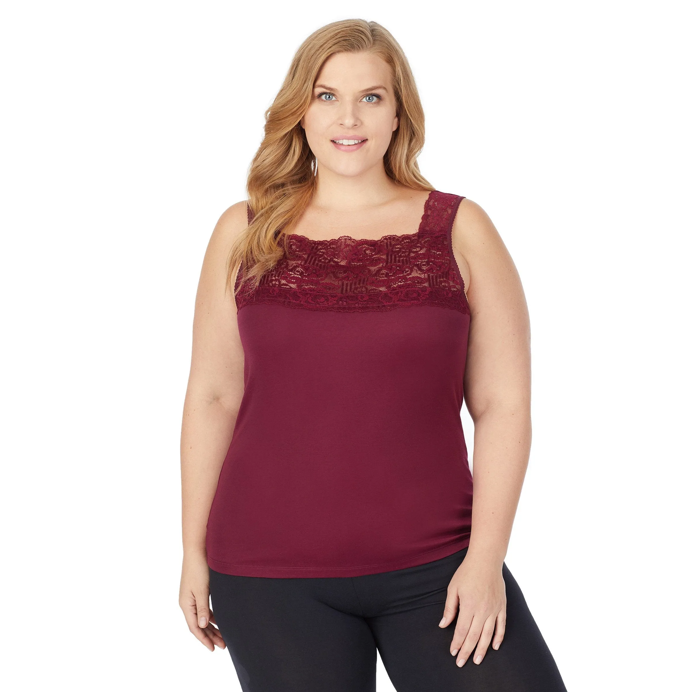 SofTech Stretch Lace Detail Cami PLUS