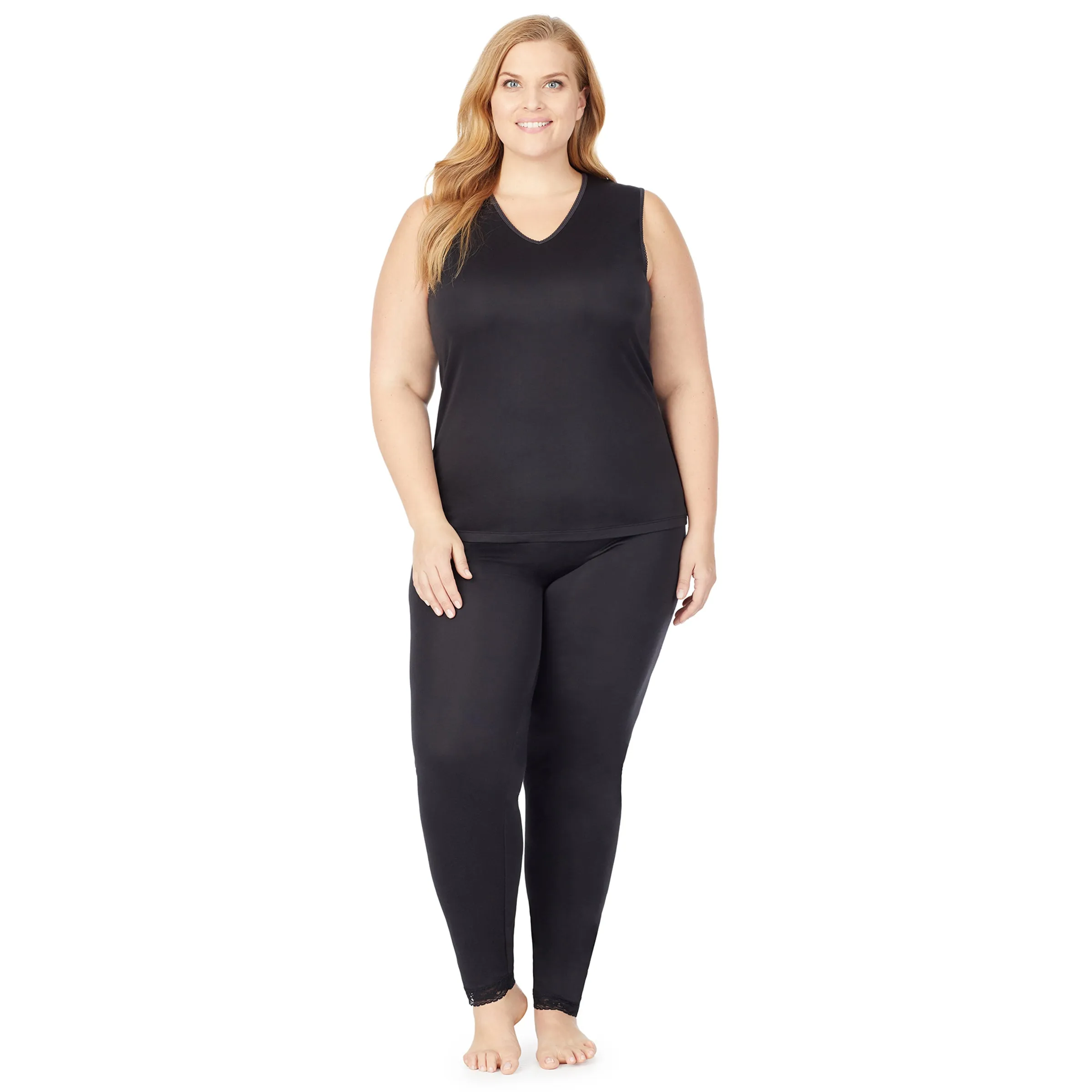 Softwear Lace Edge V-Neck Tank PLUS