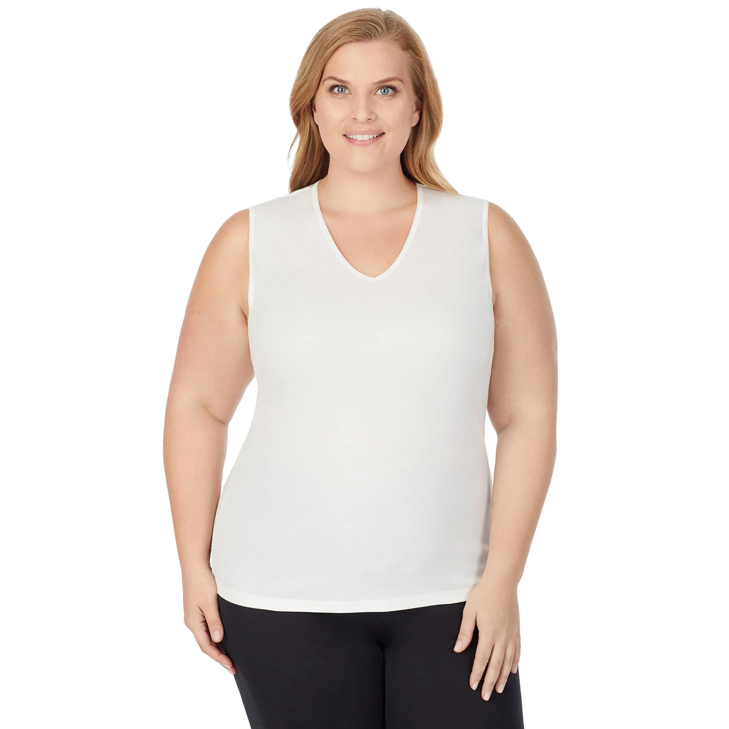 Softwear Lace Edge V-Neck Tank PLUS