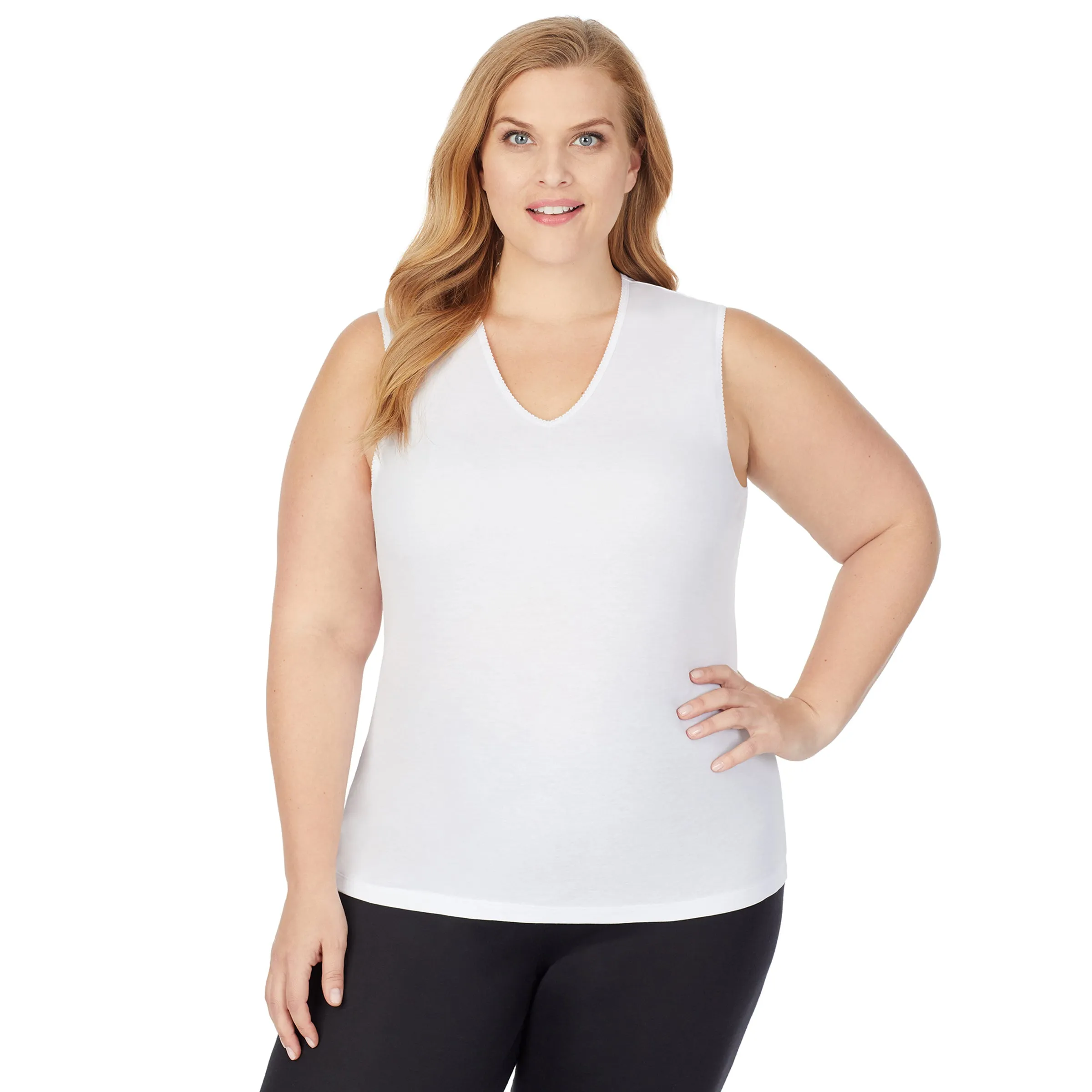 Softwear Lace Edge V-Neck Tank PLUS