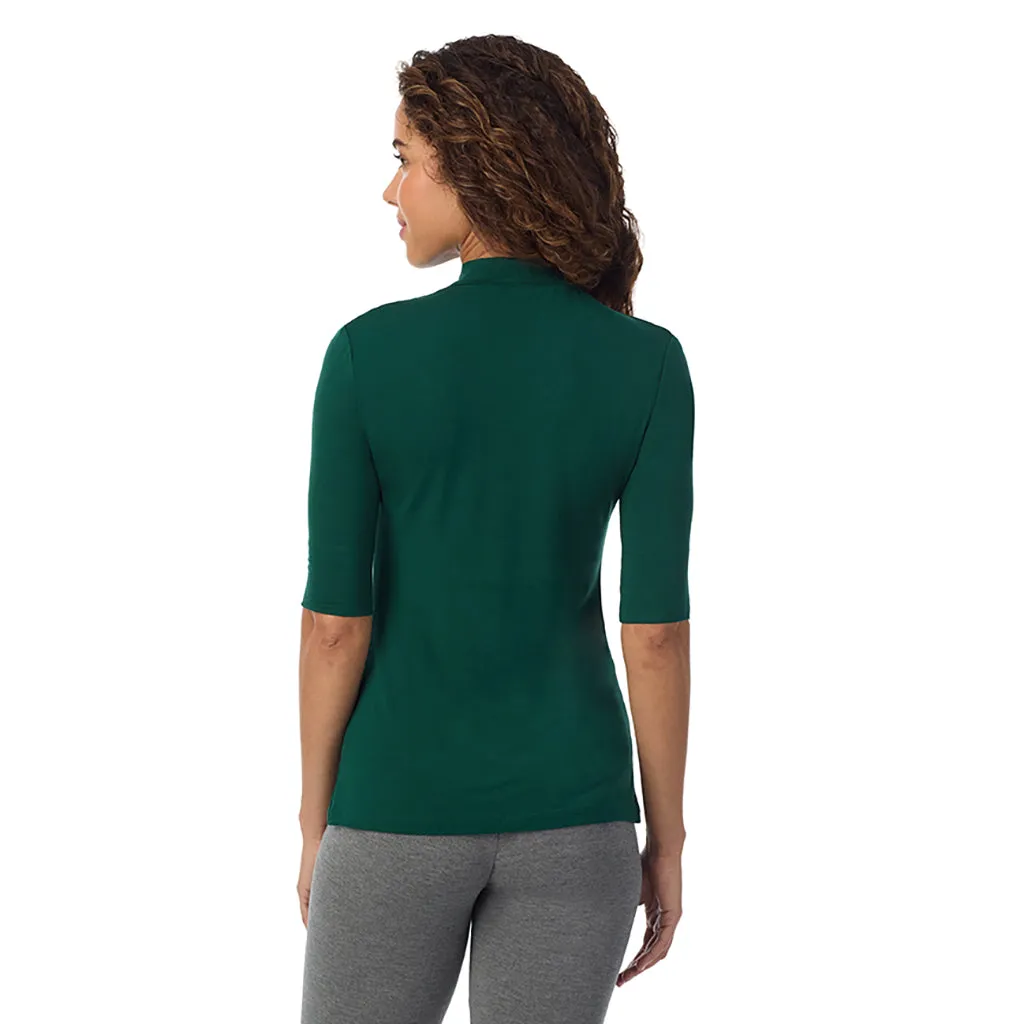 Softwear With Stretch Elbow Sleeve Mock Neck